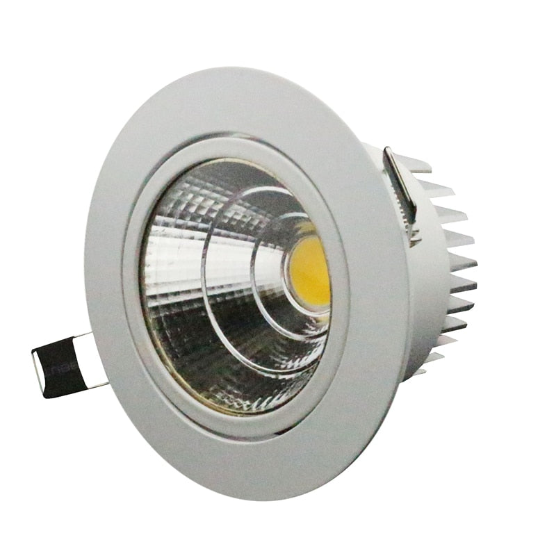 White-round LED COB Downlight Dimmable COB Downlight Light 5W/7W/9W/12W AC85-265V LED Cabinet Light
