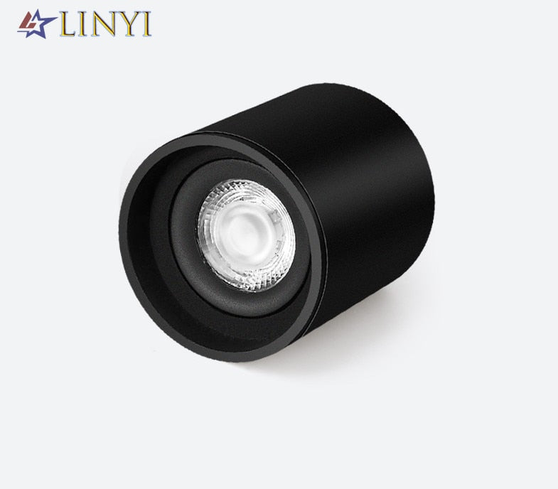 Black White Dimmable Cylinder LED Downlights 6W 10W 12W 15W 22W COB Ceiling Spot Lighting AC85-265V Round Lamps Lndoor Lighting