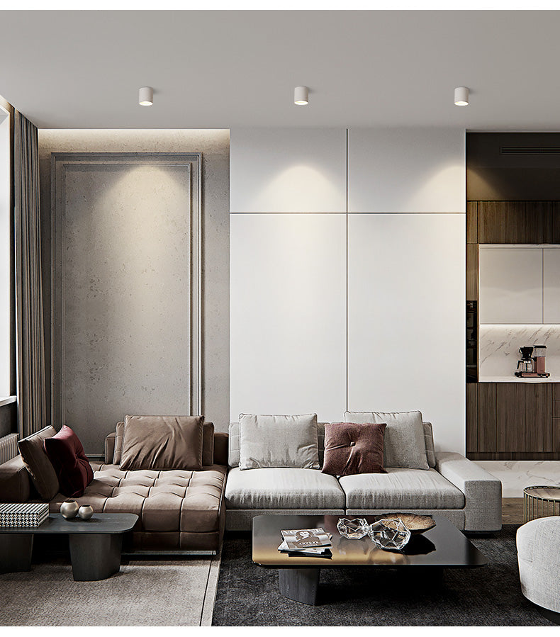 Black White Dimmable Cylinder LED Downlights 6W 10W 12W 15W 22W COB Ceiling Spot Lighting AC85-265V Round Lamps Lndoor Lighting