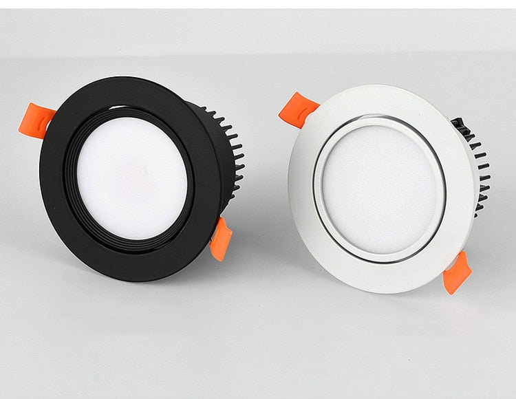 Dimmable Led Downlight 3W 5W 7W 9W 12W 15W Cob Led Spot AC110V / 220V Ceiling Lamp Recessed Downlights Round Spot Light