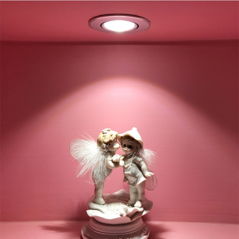 Silver Round Dimmable Recessed LED Downlight 5W 7W 9W 12W 15W 18W 21W 25W Recessed COB Ceiling Spot Light 3000K 4000K 6000K AC90-265V