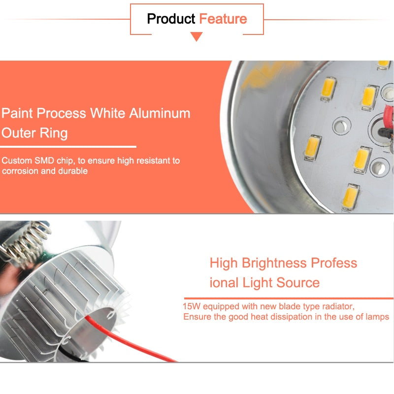 LED Downlight Round Recessed Lamp 220V 85-265V Led Bulb 4 Pcs 3W 5W 9W 10W 12W 15W 18W LED Spot Lighting Kitchen Bedroom Indoor