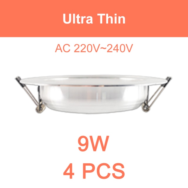 LED Downlight Round Recessed Lamp 220V 85-265V Led Bulb 4 Pcs 3W 5W 9W 10W 12W 15W 18W LED Spot Lighting Kitchen Bedroom Indoor