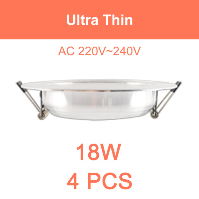 LED Downlight Round Recessed Lamp 220V 85-265V Led Bulb 4 Pcs 3W 5W 9W 10W 12W 15W 18W LED Spot Lighting Kitchen Bedroom Indoor