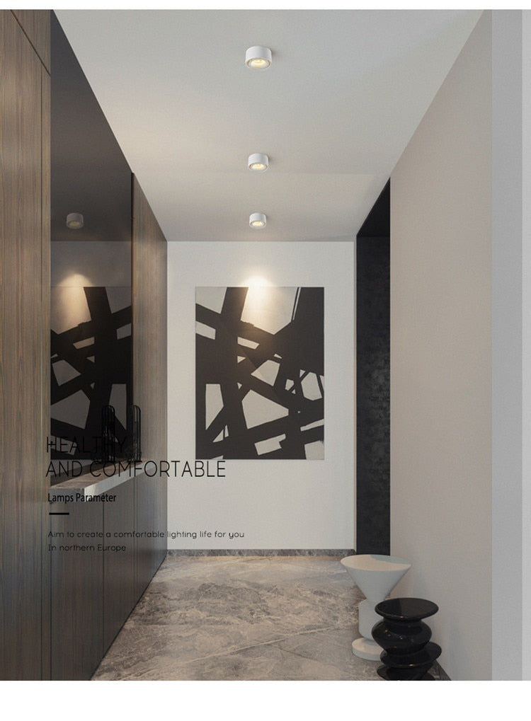 Dimmable 7W 15W LED Downlight Ceiling Spotlights Nordic Lighting For Kitchen Aisle Spot Light Surface Mounted AC90-260V