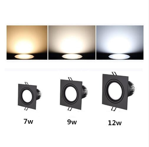Recessed Double LED Dimmable Downlight COB 7w 9w 12W 24W LED Spot light decoration Ceiling Lamp AC 110V 220V