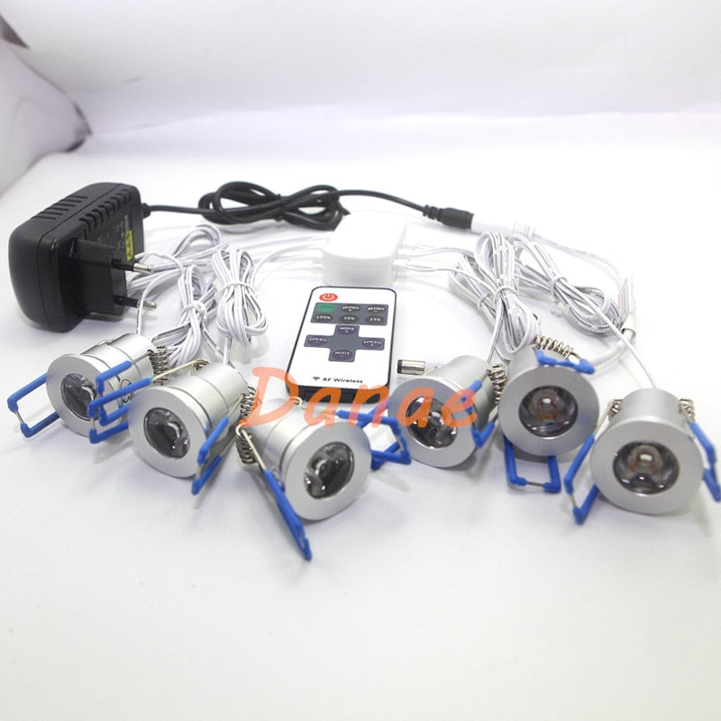 LED Spotlight Mini LED Downlight Warm Cool White 1.5W DC12V LED Cabinet Lights Indoor Lighting for Home Mall Store