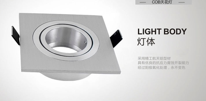 Limited Square Silver Bright Recessed 5w Led Dimmable Downlight Cob Spot Light Decoration Ceiling Lamp Ac 110v 220v Sp