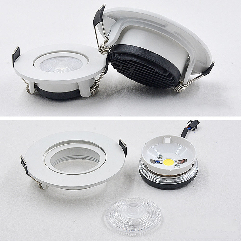 Downlight 3W 5W 7W 10W 12W Spot led downlight AC 220V White Ultra Thin Aluminum Round Recessed LED Spot Lighting