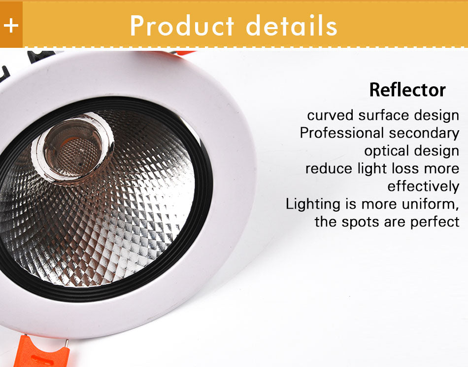 LED Downlight dimmable 3W 5W 7W 9W 12W Round Recessed Lamp 220V 110V Recessed Led Bulb Bedroom Kitchen Indoor LED Spot Lighting