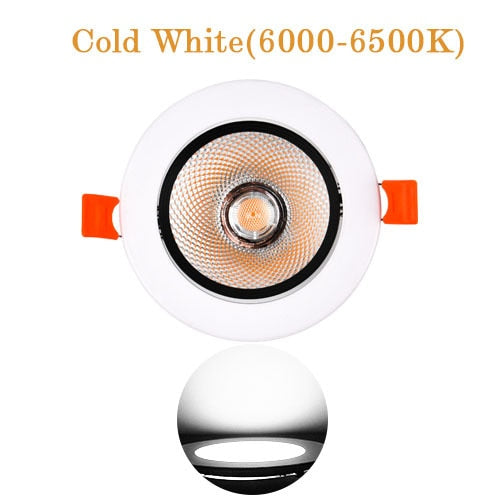 LED Downlight dimmable 3W 5W 7W 9W 12W Round Recessed Lamp 220V 110V Recessed Led Bulb Bedroom Kitchen Indoor LED Spot Lighting