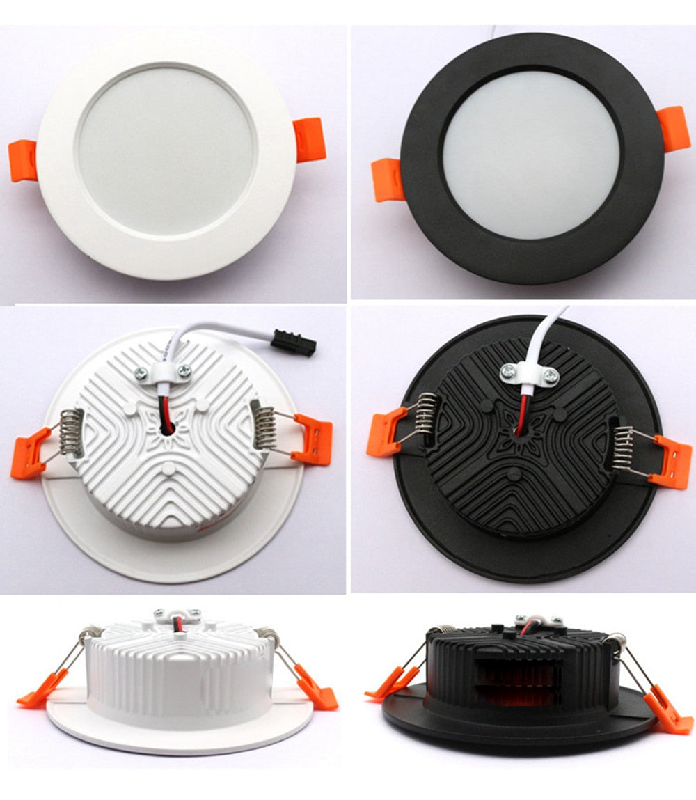 Recessed Downlight 220V 5W 7W 9W 12W 15W Thick Aluminum Panel LED Ceiling Downlight Driverless Spot for Home Decor
