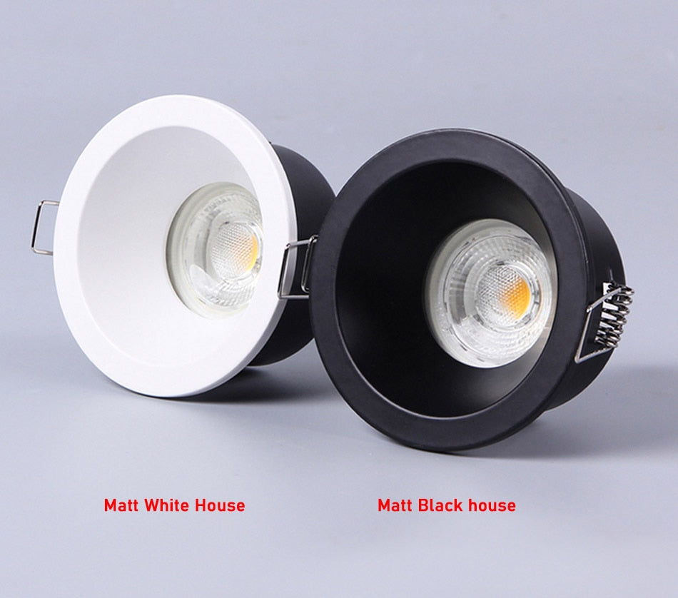 Waterproof Bathroom 1PCS Anti Glare Downlight IP65 GU10 MR16 Matt Black White Recessed Ceiling Spot Light Fitting Terminal Block