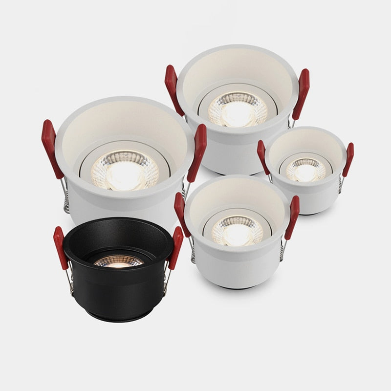 Dimmable Recessed Deep Anti-Glare COB LED Downlights 7W 10W 15W 20W LED Ceiling Spot Lights AC85~265V Indoor Background Lighting