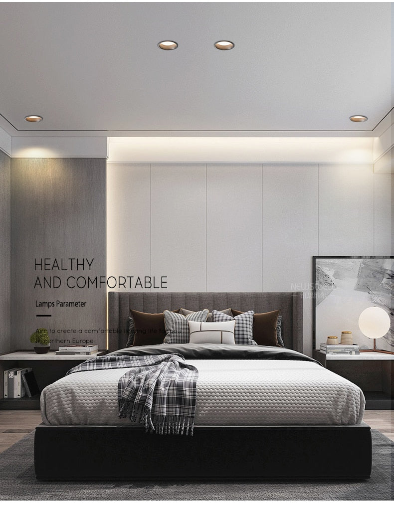 Brighter LED Downlights Dimmable AC85~265V Recessed Anti Glare 5W/7W/10W/15W Ceiling Spot Light Background Lamps Indoor Lighting