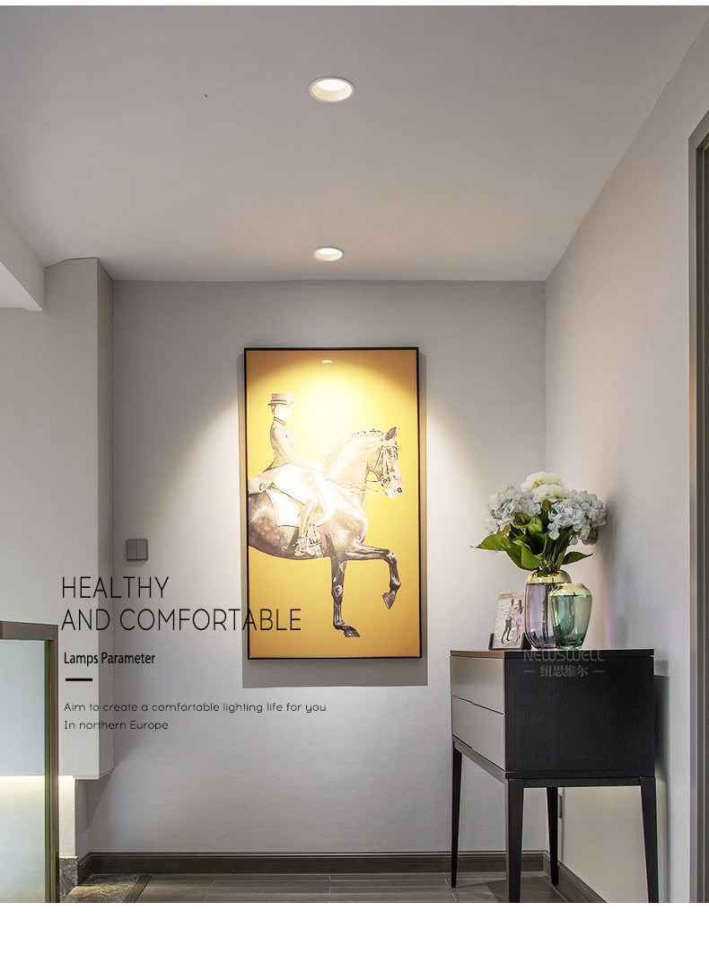 Brighter LED Downlights Dimmable AC85~265V Recessed Anti Glare 5W/7W/10W/15W Ceiling Spot Light Background Lamps Indoor Lighting