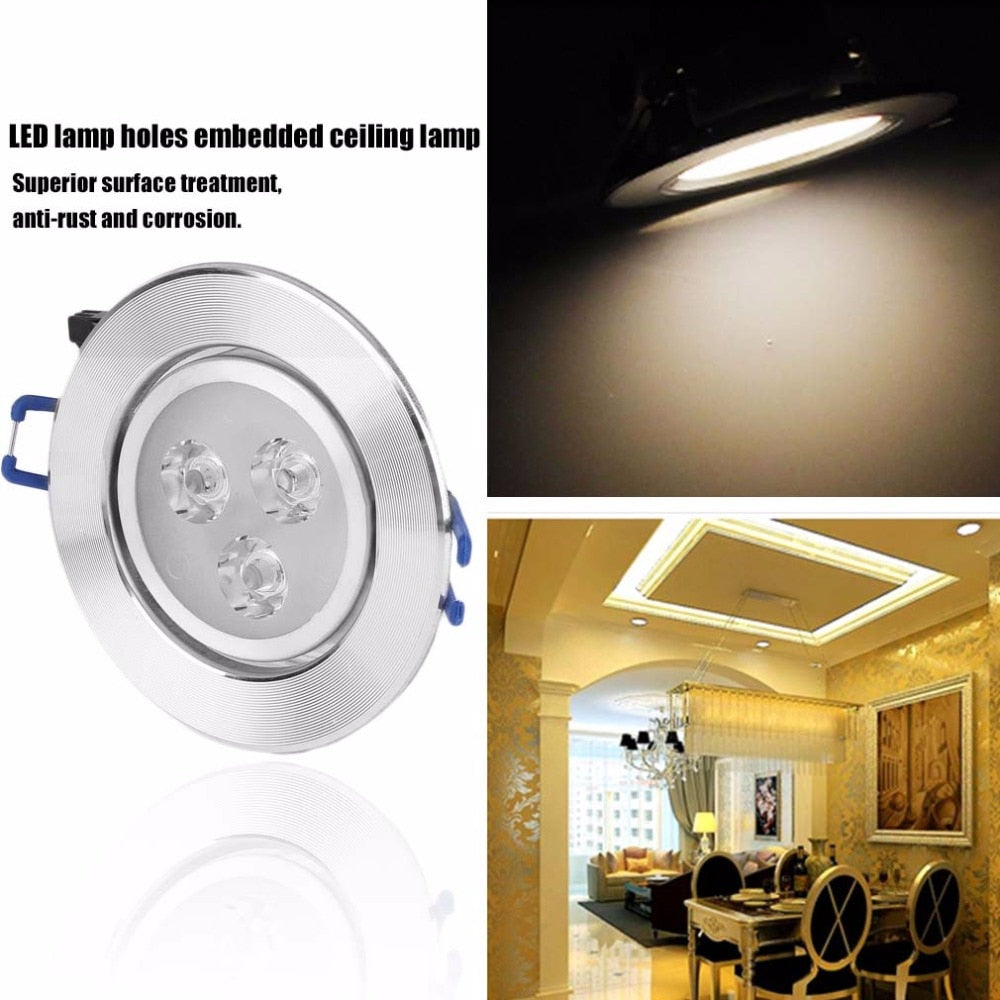 New 3W LED Optimized Design Recessed Ceiling Downlight Spot Lamp Bulb Light Driver Anti-rust And Anti- Corrosion 2017 Top Sale