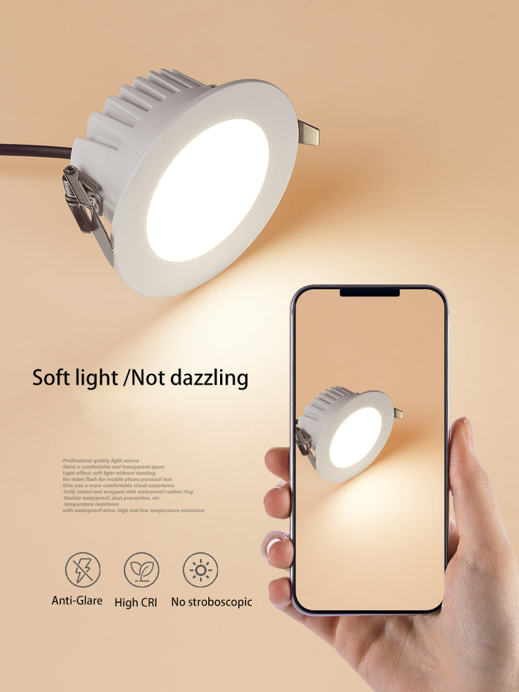 BRGT Waterproof LED Spotlights Recessed Ceiling Lamp White 7W 10W Downlight 110V 220V For Kitchen Bathroom Indoor Outdoor Lighting