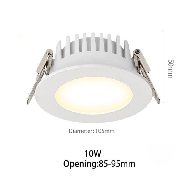 BRGT Waterproof LED Spotlights Recessed Ceiling Lamp White 7W 10W Downlight 110V 220V For Kitchen Bathroom Indoor Outdoor Lighting