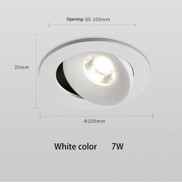 BRGT LED Spotlights Recessed Ceiling Lamp Aluminum White 3W 5W 7W 12W Rotatable Downlight 110V 220V For Kitchen Home Indoor Lighting