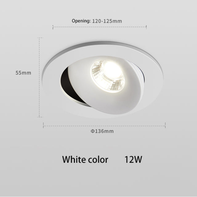 BRGT LED Spotlights Recessed Ceiling Lamp Aluminum White 3W 5W 7W 12W Rotatable Downlight 110V 220V For Kitchen Home Indoor Lighting