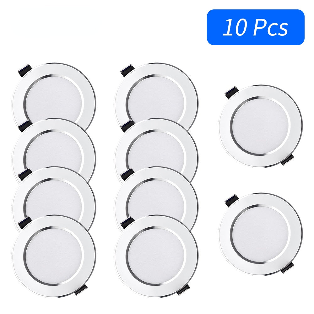 LED Downlight Recessed Ceiling Lamp 5W 9W 12W 15W Three-color dimmable/Cold white/Warm white 10PCS led Spotlight AC 220V