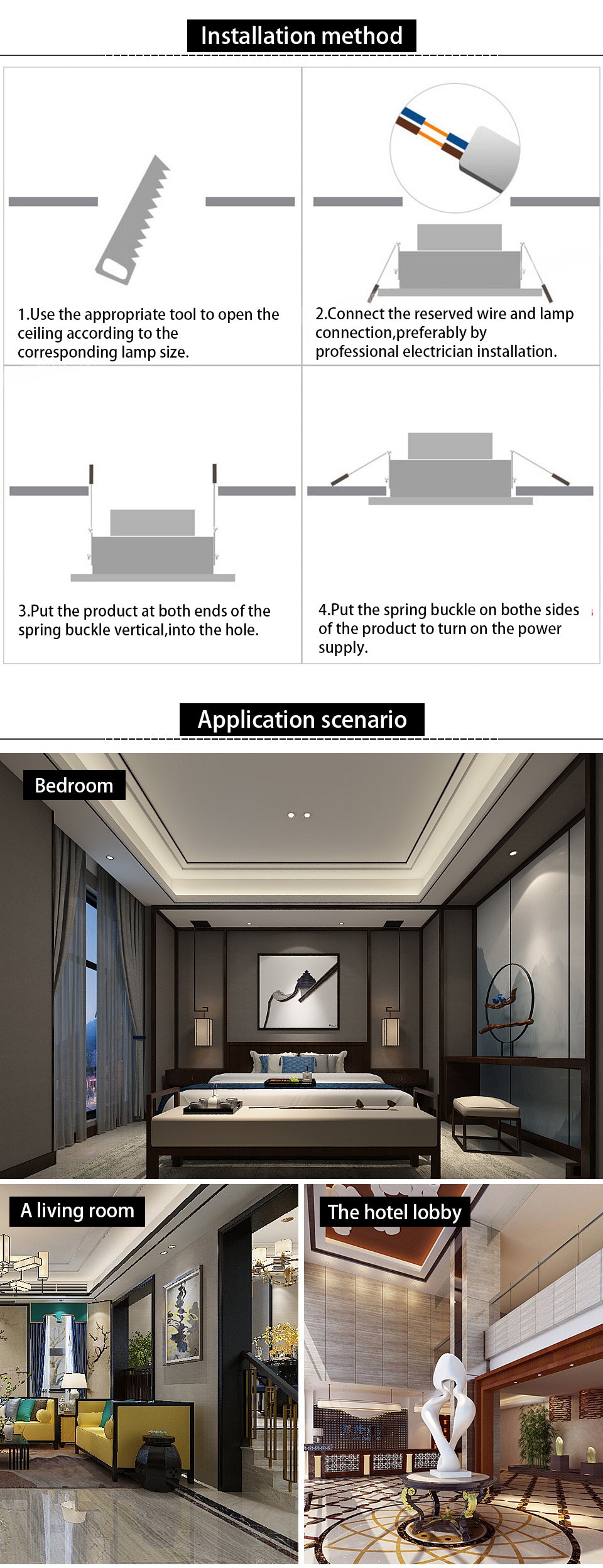 LED Downlight Recessed Ceiling Lamp 5W 9W 12W 15W Three-color dimmable/Cold white/Warm white 10PCS led Spotlight AC 220V