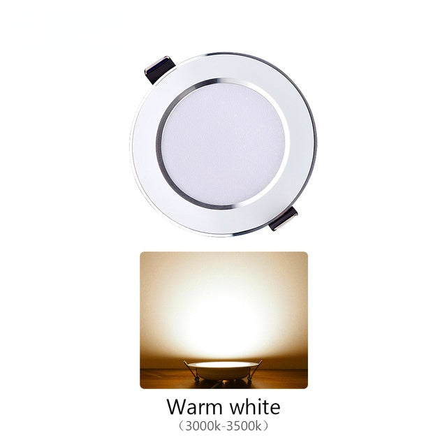 LED Downlight Recessed Ceiling Lamp 5W 9W 12W 15W Three-color dimmable/Cold white/Warm white 10PCS led Spotlight AC 220V