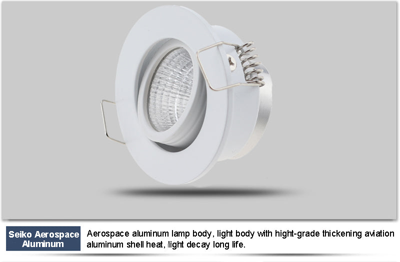 New Design Black White Recessed LED Dimmable Downlight COB 3W 5W LED Spot light LED Decoration Ceiling Lamp AC90-260V DC12V