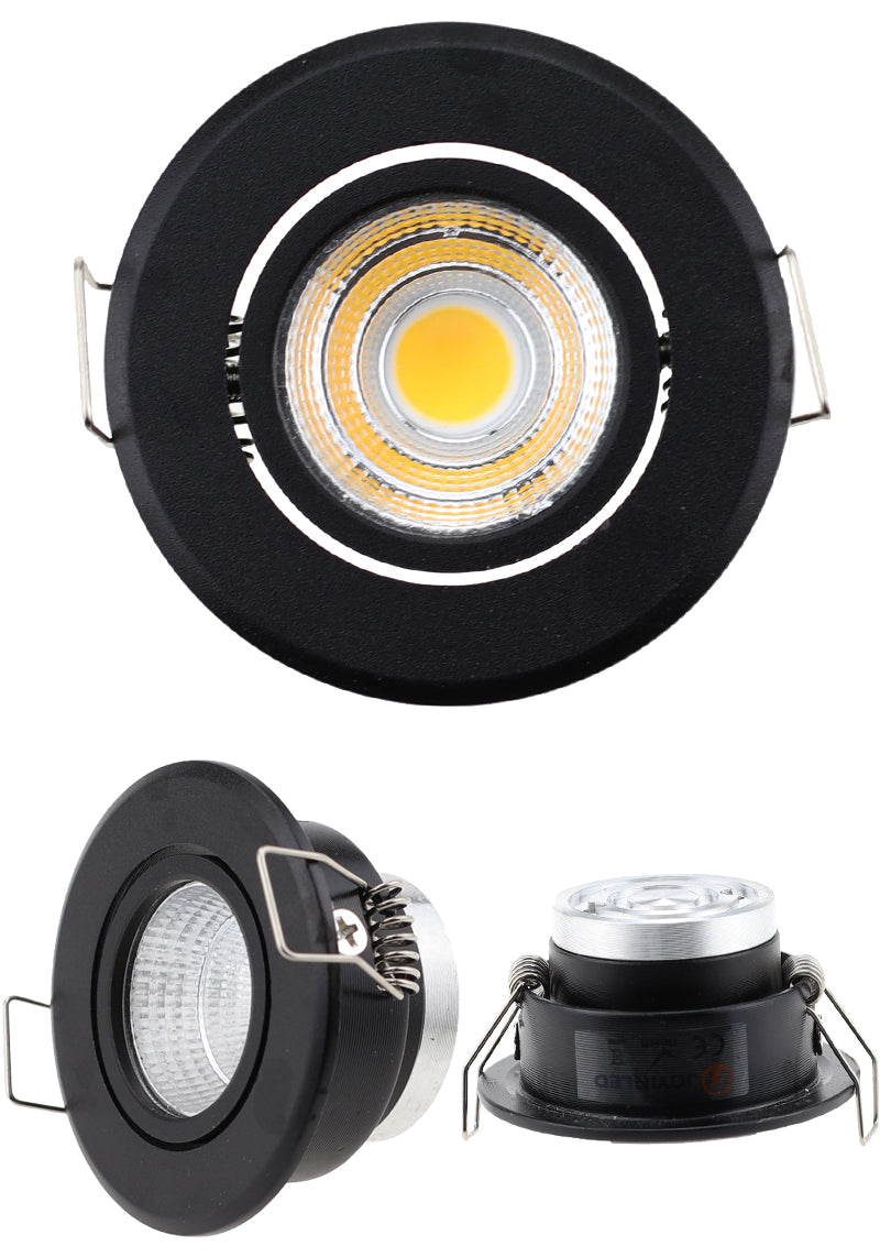 New Design Black White Recessed LED Dimmable Downlight COB 3W 5W LED Spot light LED Decoration Ceiling Lamp AC90-260V DC12V