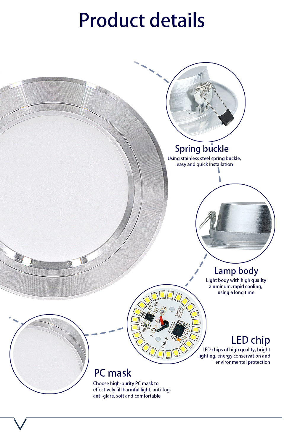 Led Downlights 5W 9W 12W 15W 18W AC 220V 230V 240V LED Ceiling Downlight 6pcs/lot Lamps Led Ceiling Lamp Home Indoor Lighting