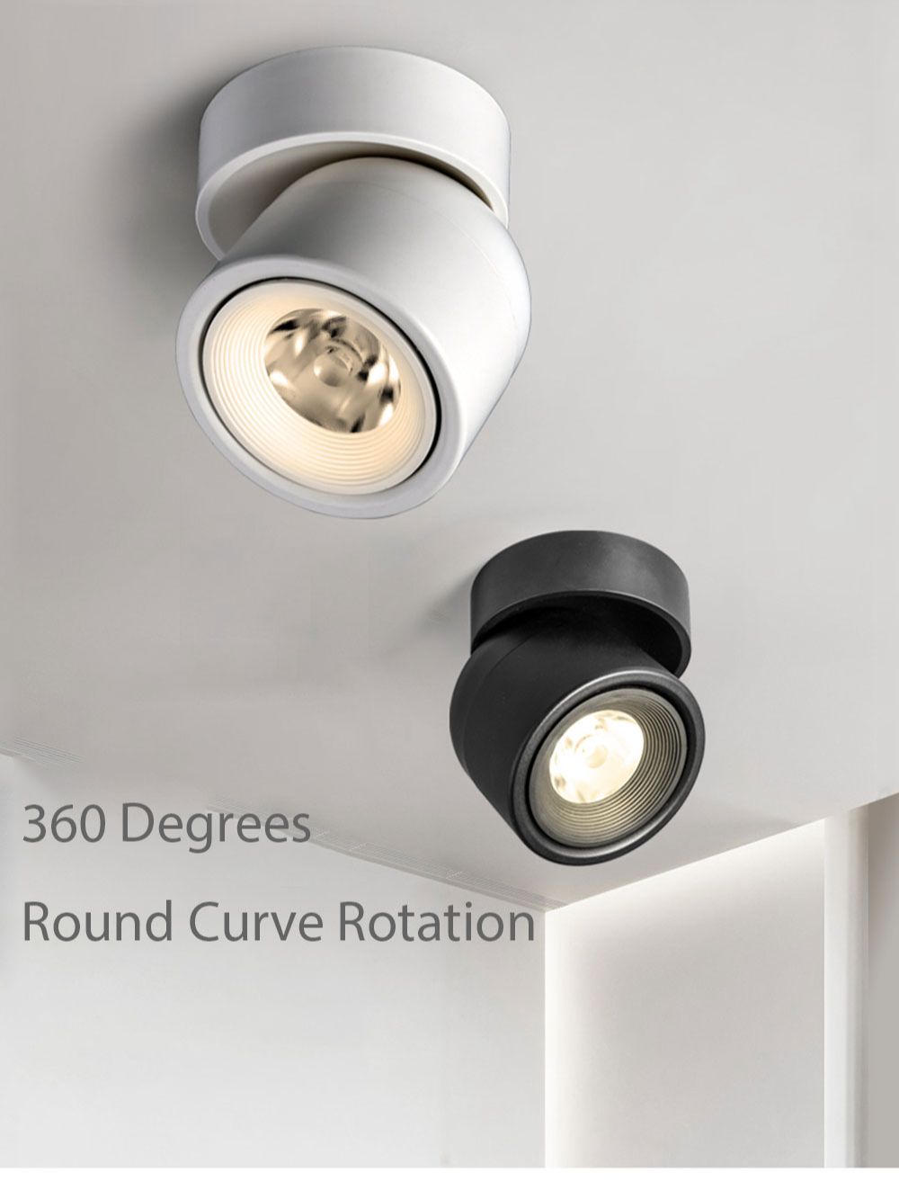 Led Surface Mounted Ceiling Downlight Adjustable 360 Degrees Nordic 7W 10W 15W Spot Light for Indoor Foyer,Living Room AC90-260V