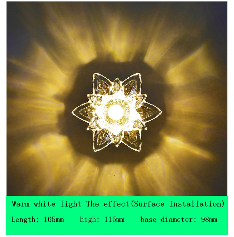 LED Surface Mounted Crystal Spotlights Recessed Downlights 5w Ceiling Lights Modern Simple Creative Energy Saving Lamps