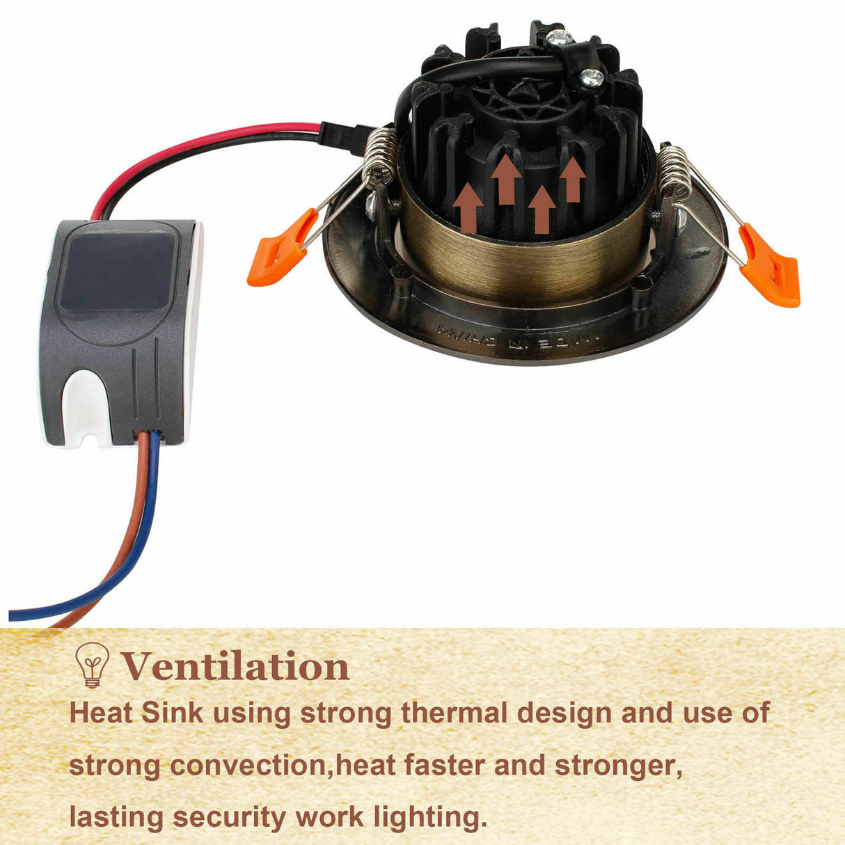 LED Recessed Ceiling Light 5W Antique Style Fixture Downlight Lamp + Driver Spotlight Lighting 85-265V For Home Office Decor