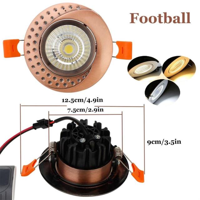LED Recessed Ceiling Light 5W Antique Style Fixture Downlight Lamp + Driver Spotlight Lighting 85-265V For Home Office Decor
