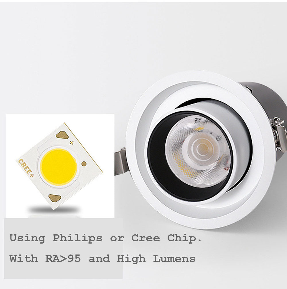 LED Downlight Foldable 7W 10W 12W 20W 30W LED Spotlight Stretchable 4pcs Down light LED with Philips High CRI AC85-265V