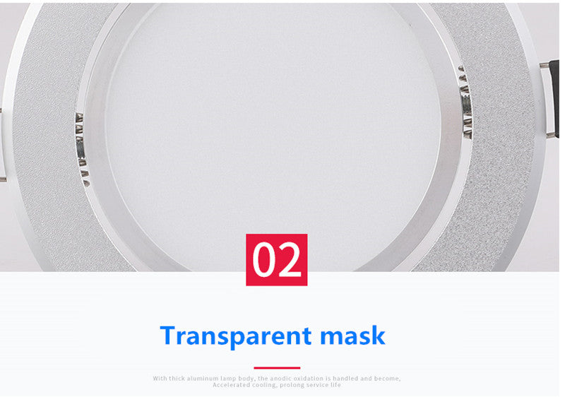 Silver Round Dimmable Recessed LED COB Downlight 5W/7W/9W/12W/15W Recessed LED Ceiling Spot Light 3000K 4000K 6000K AC90-265V