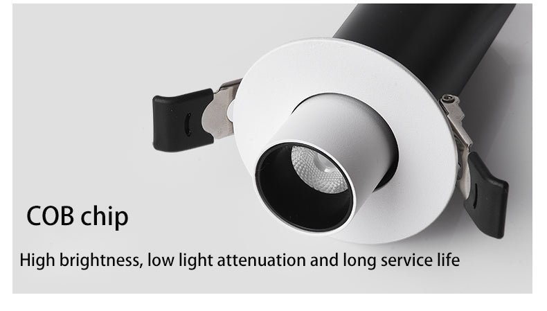 BRGT Led Spotlights Recessed Ceiling Lamp Aluminum 7W Focos Downlight Rotatable For Kitchen Home Hotel 85-220V Indoor Lighting