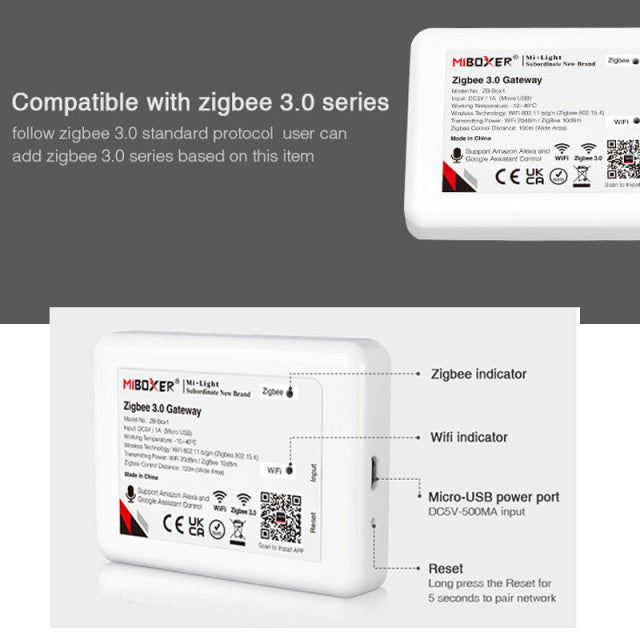 Miboxer Zigbee 3.0 6W/12W RGB+CCT LED Downlight FUT066Z FUT068Z 2700-6500K Ceiling Light Round Panel lamp