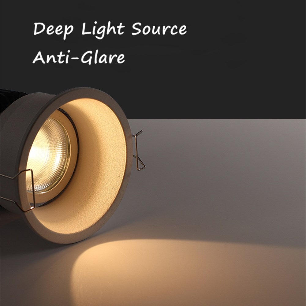 Narrow Side Downlight Embedded Led Ceiling Downlight Anti glare Recessed Ceiling Lamp Lighting 5W 7W 12W Dimmable For Home Room
