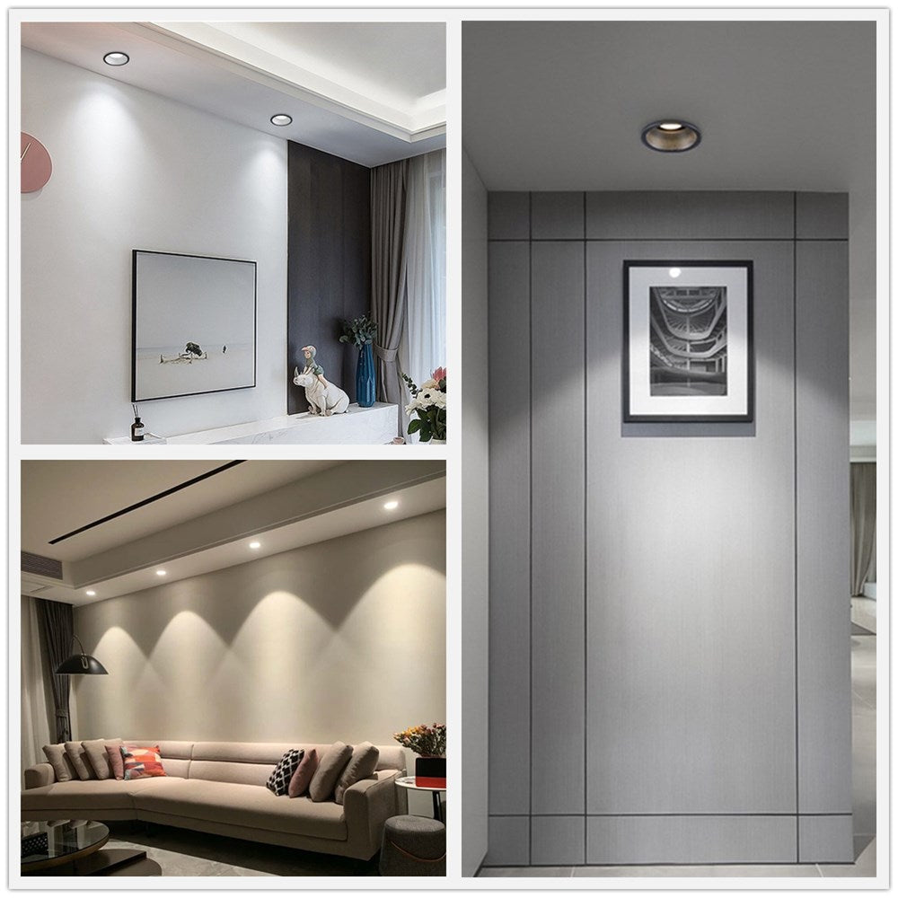 Narrow Side Downlight Embedded Led Ceiling Downlight Anti glare Recessed Ceiling Lamp Lighting 5W 7W 12W Dimmable For Home Room