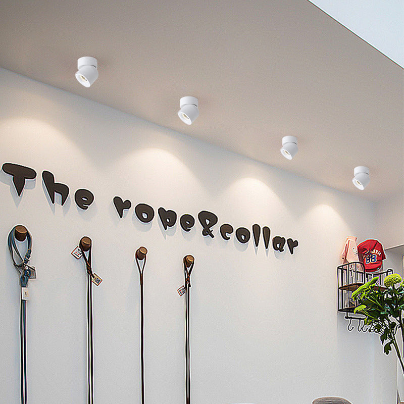 Surface Mounted Round 360 Angle Adjustable Led Ceiling Downlight 90 Degrees Nordic Spot Light for Indoor Foyer,Living Room