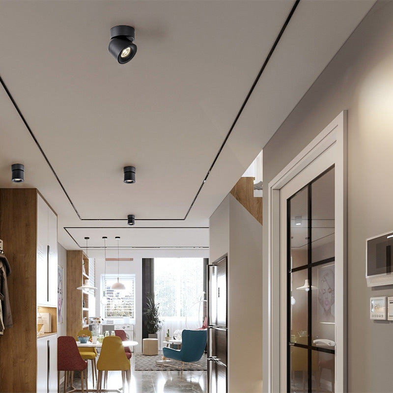 Surface Mounted Round 360 Angle Adjustable Led Ceiling Downlight 90 Degrees Nordic Spot Light for Indoor Foyer,Living Room