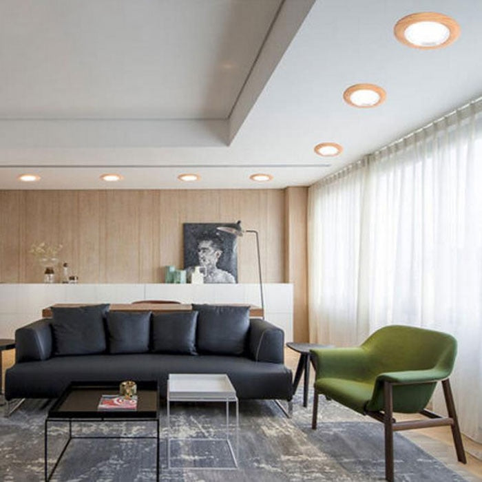 Led Downlight Ronde 5W 7W Led Verzonken Rubber Hout Plafond Lamp Industriële Office Mall Ceilling Down Verlichting Aisle Light