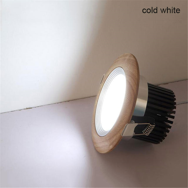 Led Downlight Ronde 5W 7W Led Verzonken Rubber Hout Plafond Lamp Industriële Office Mall Ceilling Down Verlichting Aisle Light