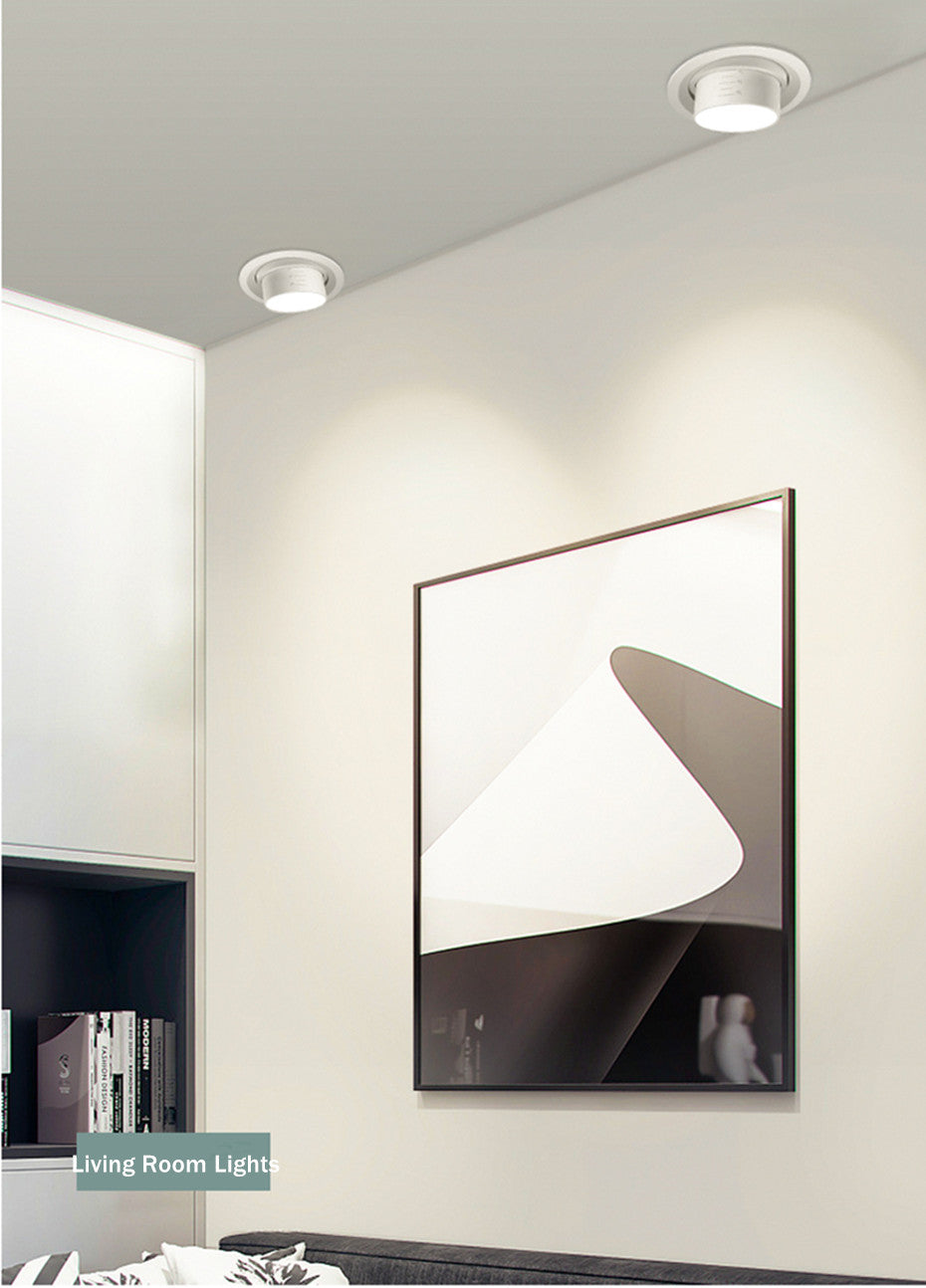 15/45/60 Degrees Focusable LED Downlight 5W 10W 15W Round Recessed Lamp AC110V 220V LED Down Light Ceiling Recessed Spot Light