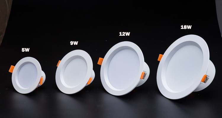 HY High Quality LED Downlight 5W 9W 12W 18W Round Recessed Lamp 220V 230V 240V Led Bulb Bedroom Kitchen Indoor LED Spot Lighting