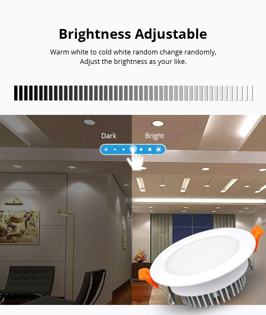 Benexmart ZigBee 3.0 Led Recessed Ceiling Light Support Downlight RGBCW 3.5 Inch 12w Alexa Google Home Smart things App Control