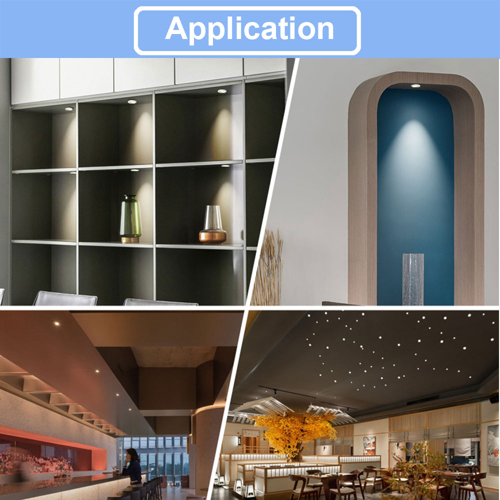 Mini Spot 1W LED Recessed Downlight White/Black/Grey Cabinet Light Recessed Ceiling Spot Light Embedded Down Light