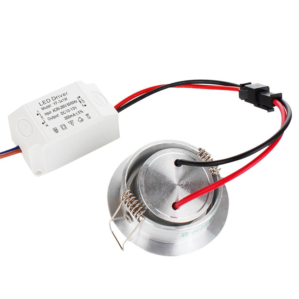 Mini LED Recessed COB Ceiling Light Downlight Bulb 3W 85V-265V High Power 5Pcs 2.04inch Lamps Indoor Lighting Office Shop Decor